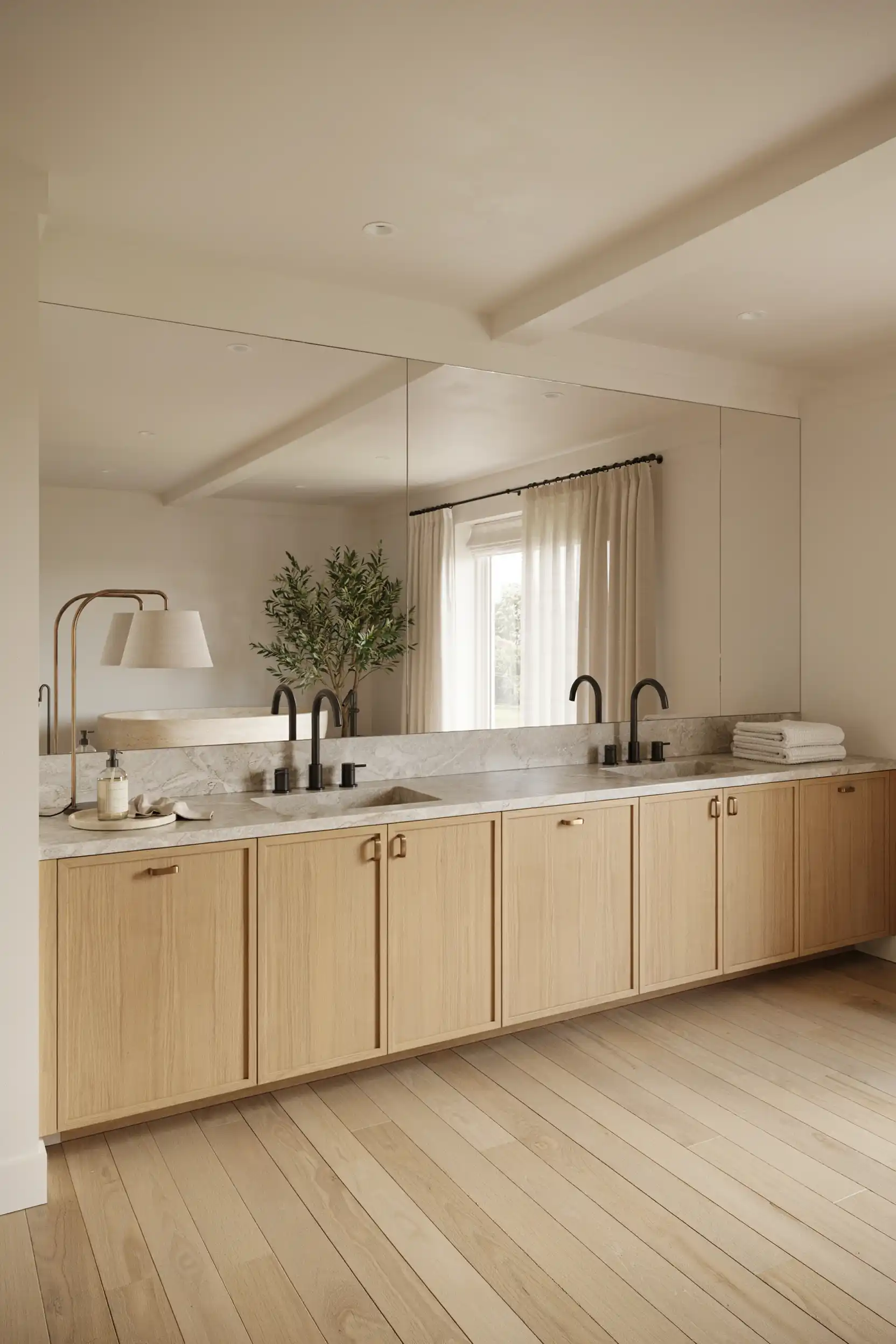 Wall-to-Wall Custom Vanity for Master Bath