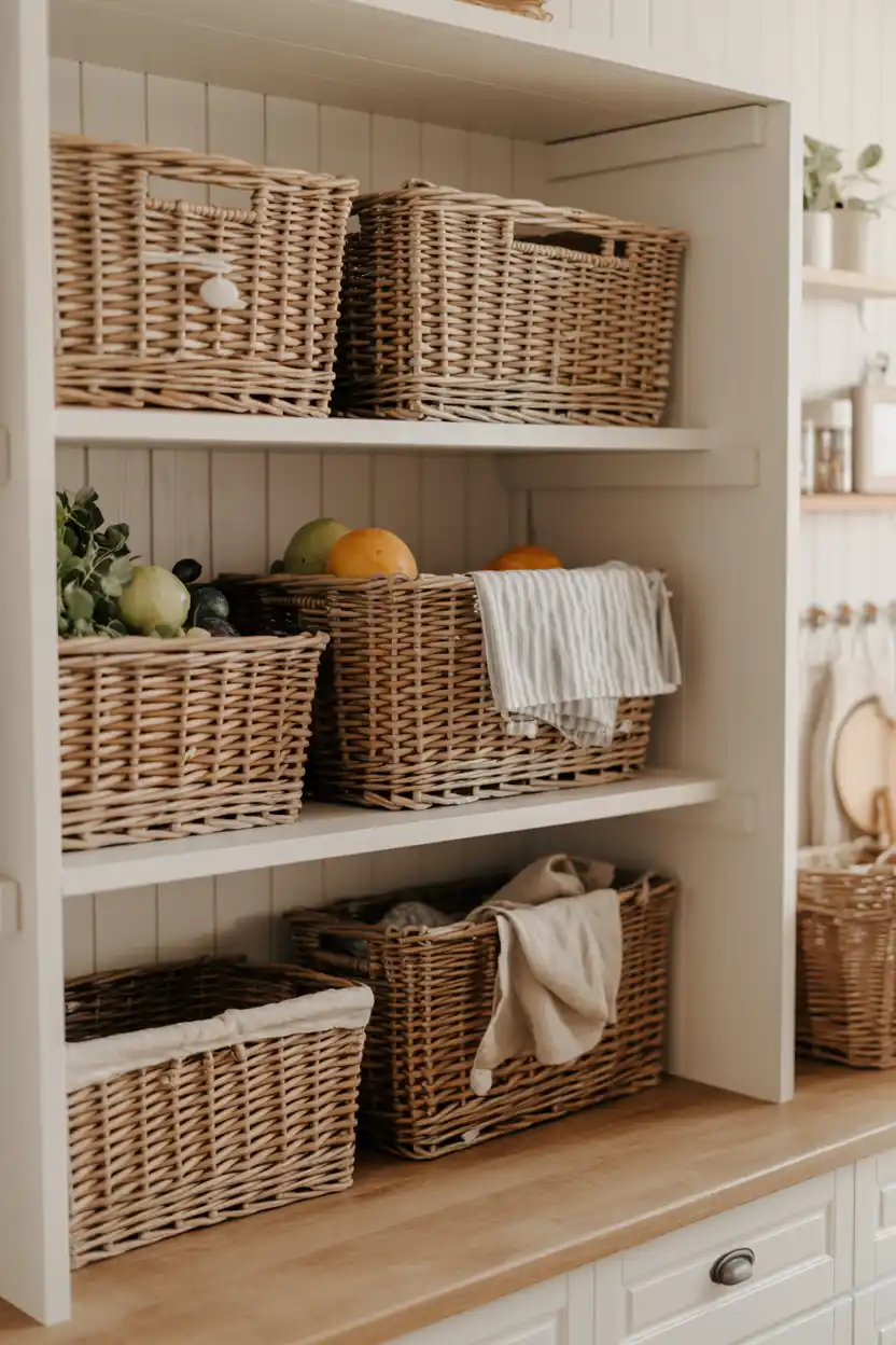 Woven Baskets for Open Storage
